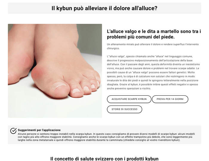 Il kybun può alleviare il dolore all'alluce?