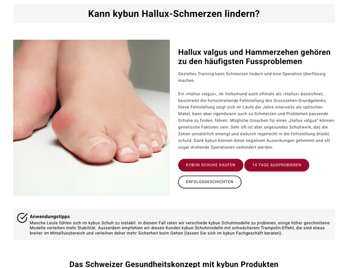 Kann kybun Hallux-Schmerzen lindern?